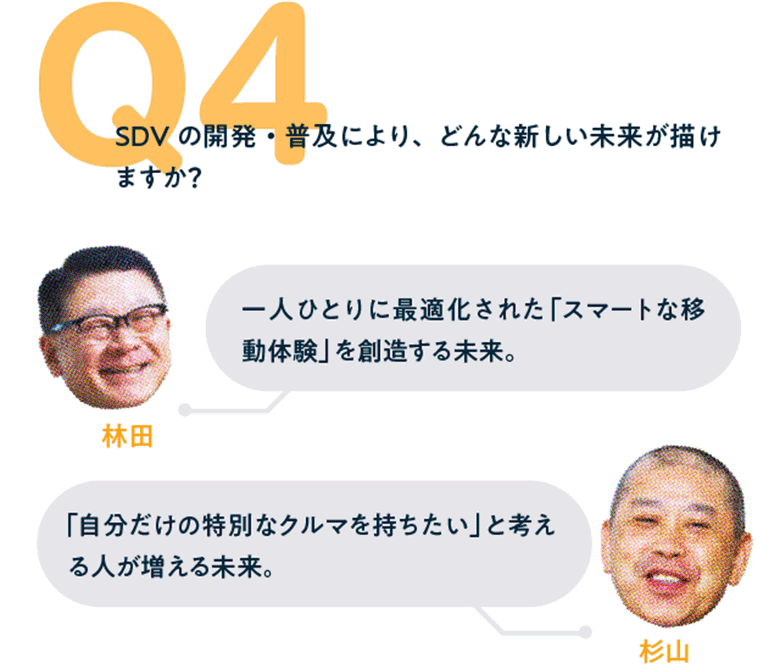 SDVの開発・普及により、どんな新しい未来が描けますか？