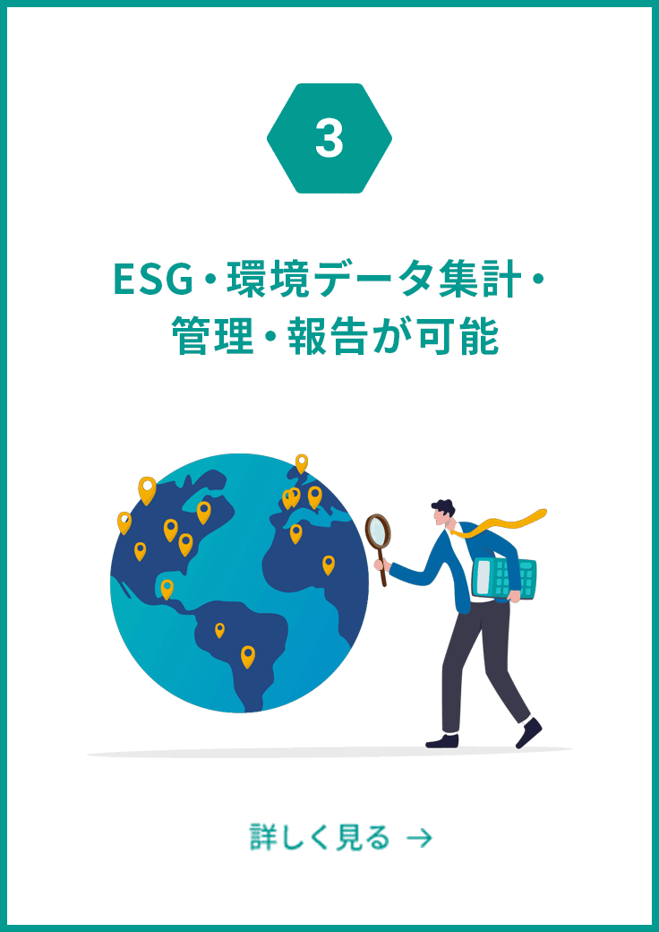 ESG・環境データ集計・管理・報告が可能